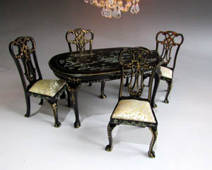 chinoiserie dining suite