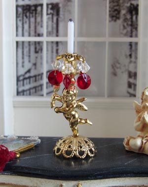 cherub candle red